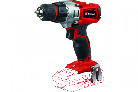 Дрель аккумуляторная Einhell PXC TE-CD 18/2 Li-Solo, 18В, 44Нм 350/1250 об/мин, патрон 10мм LED